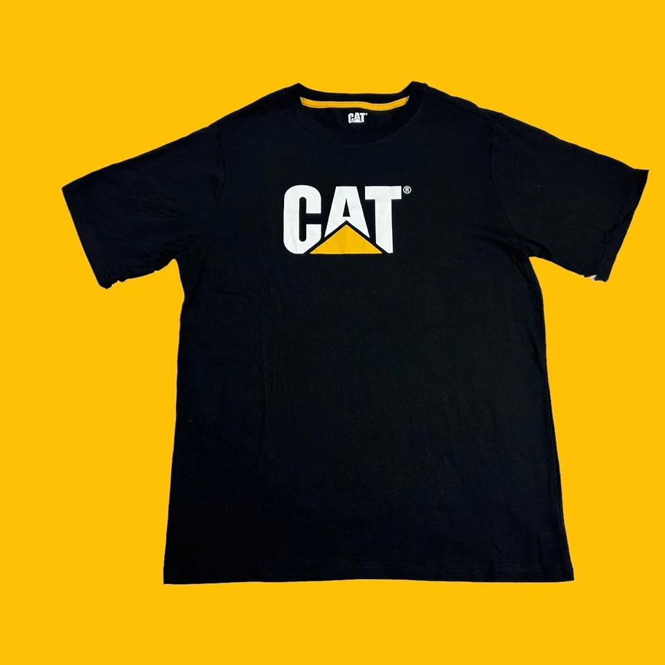 CAT Caterpillar Mens Size XL Workwear Logo Graphic Black  Short Sleeve T Shirt - Image 1 of 4