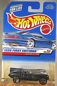 1998 Vintage Hot Wheels #638 First Editions 6/48 JAGUAR D-TYPE Blue w/5 Sp China - Picture 1 of 6