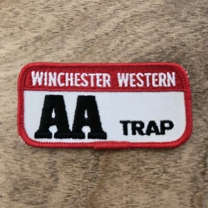 USA Winchester Western AA Trap Rare "Blank" Embroidered Cloth Jacket Patch VTG - Picture 1 of 2