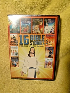 NEW/SEALED DVD SET 16 ANIMATED BIBLE STORIES FOR WHOLE FAMILY JESUS COVER - NEST - Imagen 1 de 7