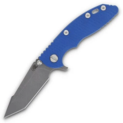 Hinderer XM-18 3.0″ Harpoon Tanto - Blue G10, Working Finish Ti - NEW - Image 1 of 2
