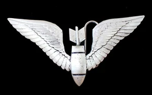 COOL WINGED BOMB BELT BUCKLE PEWTER US MADE NEW - Picture 1 of 2