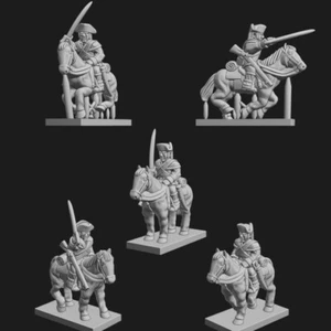 48x 6mm/1:300th AWI Irregular Cavalry in Hunting Shirts(Turner Miniatur - Picture 1 of 1