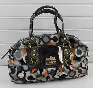 Coach Amanda Satin Leather Mini Satchel Shoulder Bag Multicolor 12929 Purse Rare - Picture 1 of 13