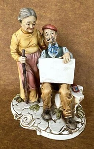 NAPCOWARE Japón C8550 Porcellana D'arte Viejo Hombre Pintura Dama Observación De Colección - Imagen 1 de 20