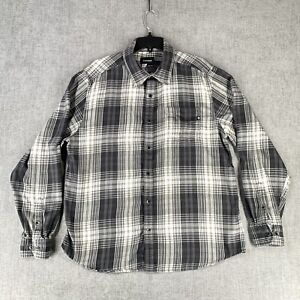 Marmot Plaid Flannel Button Up Shirt Gray Men’s Size XL