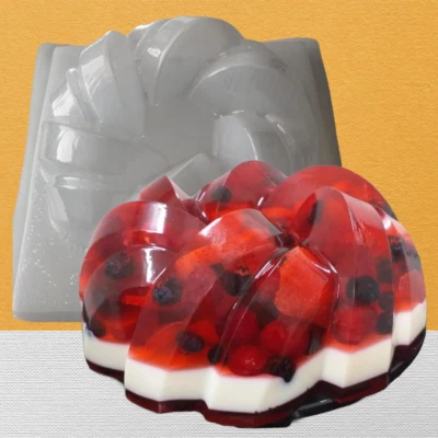 Moldes Redondos para Gelatina con Diagonales Molde con Formas Diagonales para Gelatinas Foto 1 de 4