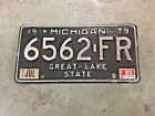 single 1979 Michigan license plate, 6562-FR, Free Shipping!