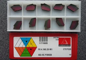¡VENTA! 10 x PLACAS DE CORTE GIRATORIAS CERATIZIT FX 4.1N0.20-M1 CTCP335 - Imagen 1 de 2