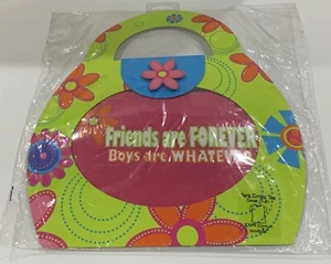 mudpie Girls Fitted Tee S 7-8 NEW "Friends Are FOREVER Boys Are WHATEVER" Shirt - Picture 1 of 2