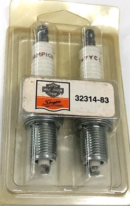 2 New OEM NOS Harley Davidson Spark Plugs P/N 32314-83 RN7YC Champion NOS XR1000 - Picture 1 of 3