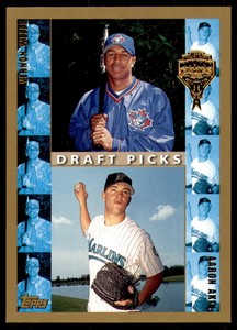 1998 Topps Inaugural Logos #247 Vernon Wells/Aaron Akin NM-MT