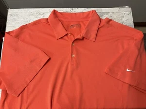 Men's NIKE GOLF short sleeve polo shirt size XXL Red Orange - Picture 1 of 5