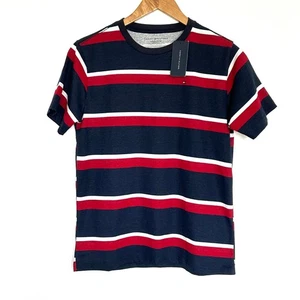 NWT Tommy Hilfiger Boys Large 14/16 Striped Cotton Crew Neck Short Sleeve Top - Picture 1 of 7
