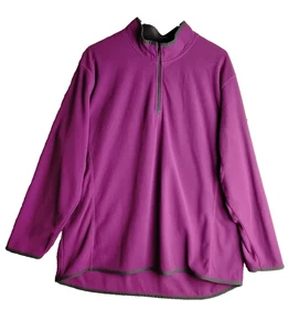 Tri Mountain Damen weinfarbenes 1/4 Zip Pull Over Sweatshirt XXL Armtasche - Bild 1 von 6