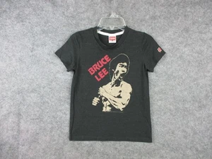 Homage Bruce Lee Shirt Youth Boys 6 Gray Single Stitch Tee Martial Arts Made USA - Picture 1 of 14