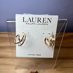 Lauren Ralph Lauren Earrings - Gold Tone Nickel Free - Picture 1 of 2