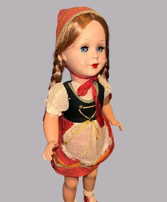 GRANDE 18" Celulóide ou Composto 1940 Alemão Schwaebisch Steha Heidi - Imagem 1 de 4