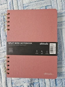 Altitude Split Wire Notebook Rose Gold Mauve Bamboo Paper Recycled Soy Based Ink - Picture 1 of 10