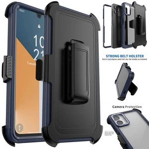 For Samsung Galaxy A06 Shockproof Bumper 2 in 1 Case Protective Cover Belt Clip - Picture 1 of 18
