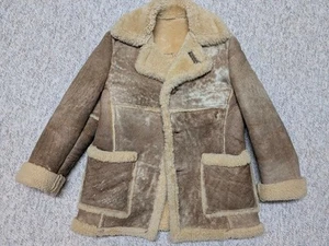 Abrigo de cuero vintage SCHOTT piel de oveja piel de oveja 40 marrón RANCHER Western PATINA - Imagen 1 de 11