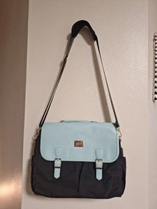 Lovevook Turquoise And Black Messenger Laptop Bag - Afbeelding 1 van 7