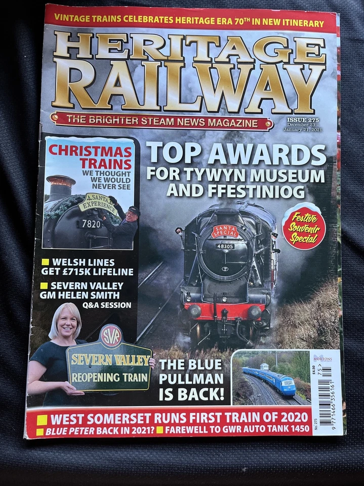 Heritage Railway The Brighter Steam News Magazine No. 275 Dec 23- Jan 21 2021 - Image 1 of 4