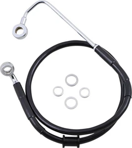 Black Front (Upper) Brake Line Harley-Davidson Fat Boy EFI FLSTFI 2015-2017 - Picture 1 of 1