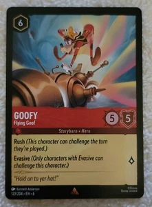 Juego de cartas coleccionables Disney Lorcana - Goofy Flying Goof - Azurite Sea 124/204 raro casi nuevo - Imagen 1 de 2