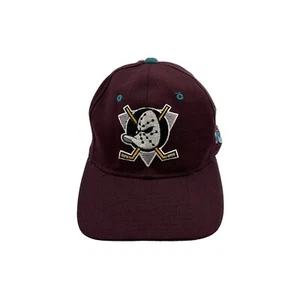 Anaheim Mighty Ducks 90s Starter Cap - Vintage NHL Fitted Stretchy Hat 6.5 - 7 - Picture 1 of 10