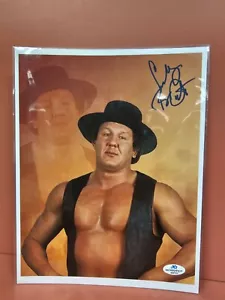 Foto firmada de autenticidad 8x10 del vaquero de la leyenda de la wwe Bob Orton - Imagen 1 de 2