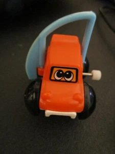 Vintage 1978 TOMY Wind Up Flip Toy Orange Mini (1-3/4") Car Made in Singapore  - Picture 1 of 5