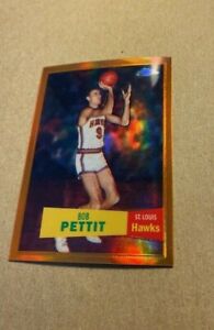 2007/08 Topps Chrome Basketball 1957/58 Variation #18 Bob Pettit #181/199