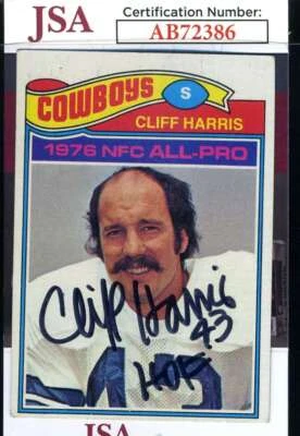 Cliff Harris JSA Coa Signed 1977 Topps Autograph - Image 1 of 2