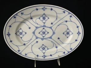 "Plato para servir Villeroy & Boch DRESDEN Lg azul y blanco 20"" c.1874-1909 Alemania" - Imagen 1 de 11