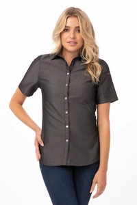 Chef Works Womens Detroit Denim Shirt (SHC03W) - Picture 1 of 2