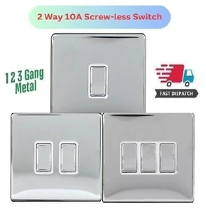 Single or Double Light Switch 1 or 2 Gang 2 Way Wall On/Off Switch - Picture 1 of 16