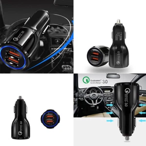 US 3 Pack 2 USB Port Fast Car Charger Adapter for iPhone Samsung Android Cell - Picture 1 of 20