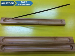 2 X HAND CARVED INCENSE STICKS HOLDER NATURAL BAMBOO INCENSED HOLDER - Picture 1 of 5