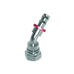 BSP Female x Hose Push In 135° Swept Hose Tail Hydraulic Adaptors - All Sizes - Picture 1 of 2