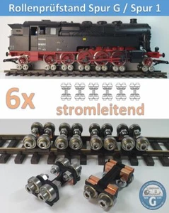 Rollenprüfstand Spur G Mini, 6x Rollenbock STROMLEITEND, LGB-Gartenbahn (12460) - Bild 1 von 11