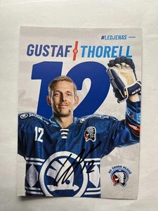 Autograph GUSTAF THORELL-HC Skoda Plzen-Ice Hockey CZECHIA-signed-Sweden-AK - Imagen 1 de 2