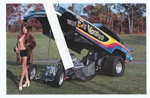Vintage NHRA Drag Racing-"VooDoo"-Top Alcohol/Funny Car & Pretty Model - Picture 1 of 1