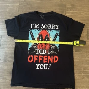 Camiseta gráfica Marvel Deadpool para hombre talla XL manga corta negra top cómic héroes - Imagen 1 de 4