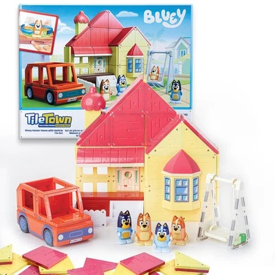 Tile Town Bluey Heeler Family Home 52-Piece Magnetic Tile Playset, Interactiv... - Image 1 of 4