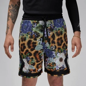NUOVI PANTALONCINI NIKE JORDAN DRI-FIT SPORT DIAMOND AOP FLOREALI NERI FQ2945-457 MEDIUM - Foto 1 di 7