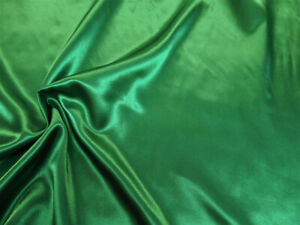 Discount Fabric Charmeuse Silky Bridal Satin Apparel Emerald Green Cs19