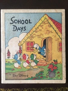 Walt Disney, School Days -RARE Australian published Book, Donald Duck - Picture 1 of 9