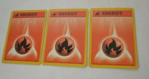 1999 POKEMON ENERGY -  FIRE ENERGY 98/102 LOT OF THREE CARDS - Picture 1 of 2