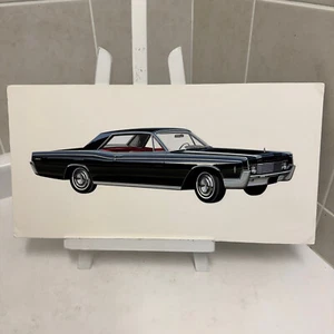 Vintage Lincoln Continental Car Automobile Illustration Art Drawing Hand Drawn - Picture 1 of 12